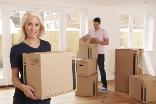 Customer reviewing storage service terms before confirming