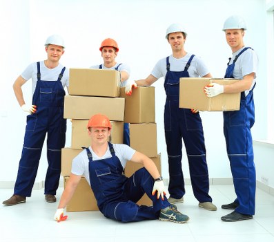 Professional removals and storage service in Knightsbridge with packed boxes