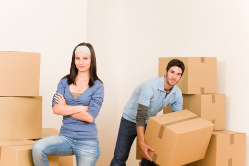 Team preparing for office removals in Knightsbridge